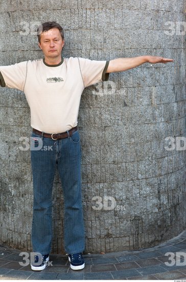 Whole Body Man T poses Casual Average Street photo references