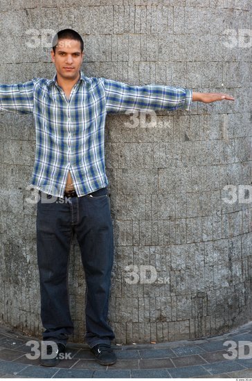 Whole Body Man T poses Casual Average Street photo references