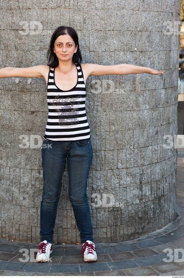 Whole Body Woman T poses Casual Average Street photo references