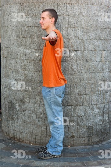 Whole Body Man T poses Casual Average Street photo references