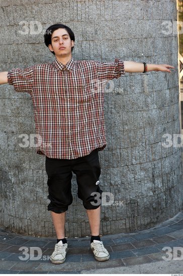 Whole Body Man T poses Casual Average Street photo references