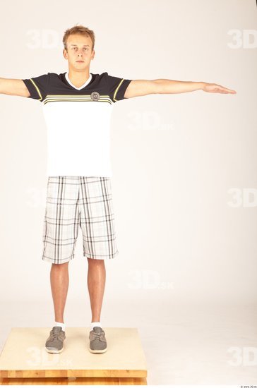 Whole Body Man T poses Casual Slim Studio photo references