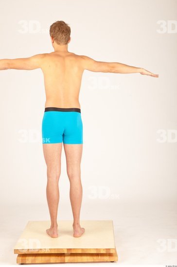 Whole Body Man T poses Casual Underwear Slim Studio photo references