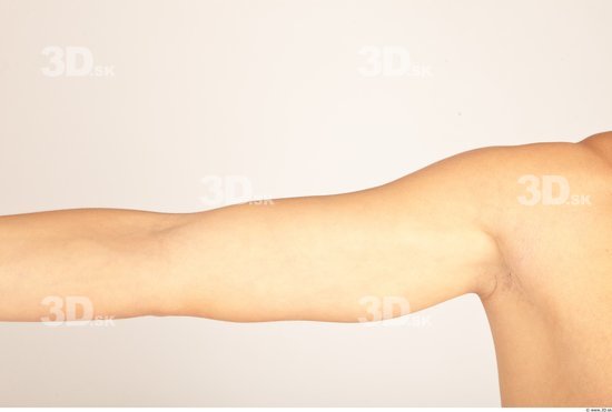 Arm Whole Body Man Nude Casual Slim Studio photo references