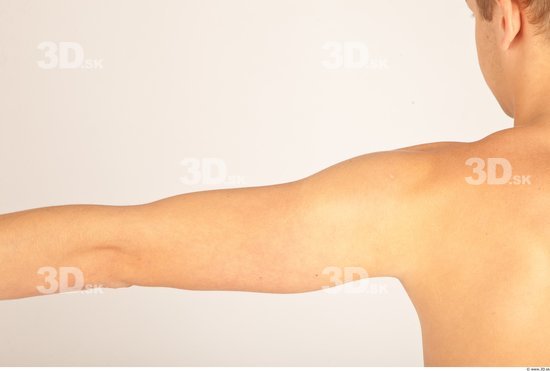 Arm Whole Body Man Nude Casual Slim Studio photo references