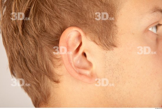 Ear Whole Body Man Casual Slim Studio photo references