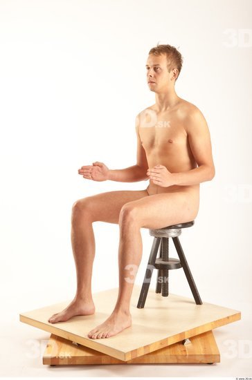 Whole Body Man Artistic poses White Nude Slim