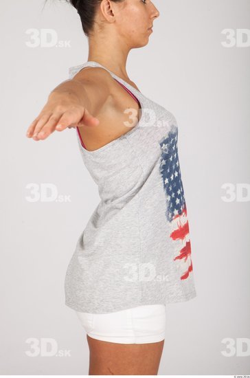 Upper Body Whole Body Woman Casual Average Top Studio photo references