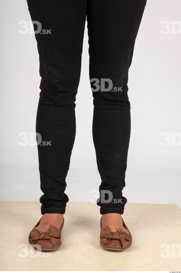 Calf Whole Body Woman Casual Trousers Slim Studio photo references