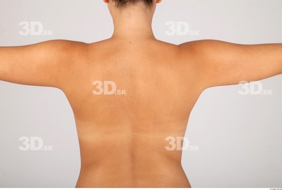 Whole Body Back Woman Nude Casual Slim Studio photo references