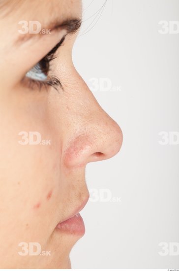 Nose Whole Body Woman Casual Slim Studio photo references