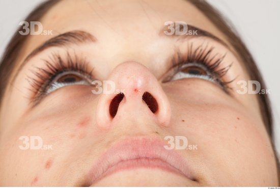 Nose Whole Body Woman Casual Slim Studio photo references