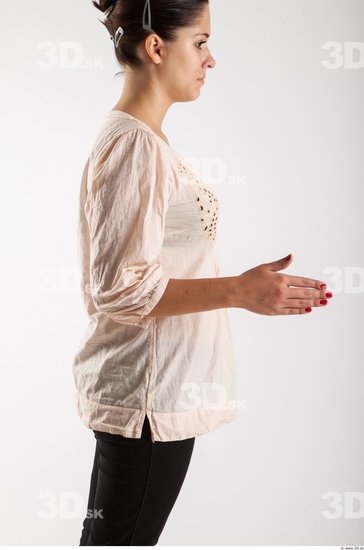 Arm Woman Animation references White Casual Blouse Slim