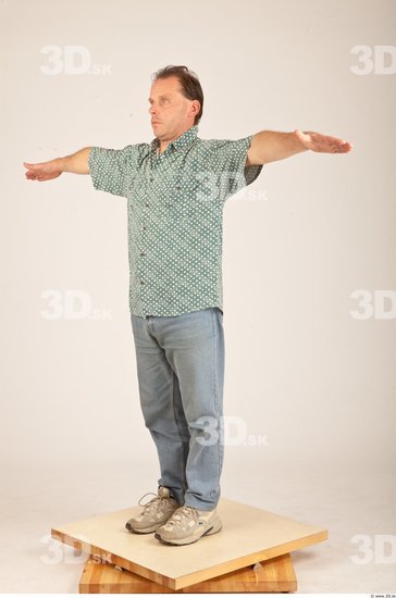 Whole Body Man T poses Casual Average Studio photo references