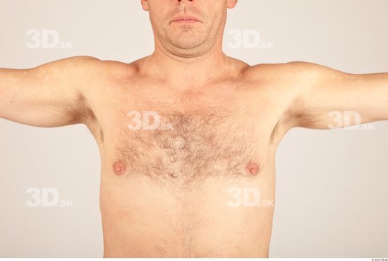 Chest Whole Body Man Nude Casual Average Studio photo references