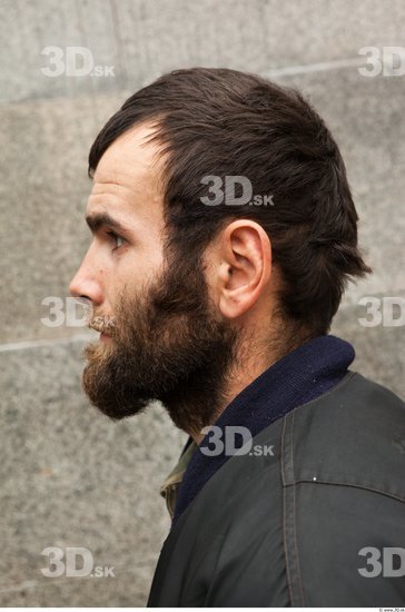 Head Casual Average Bearded Street photo references