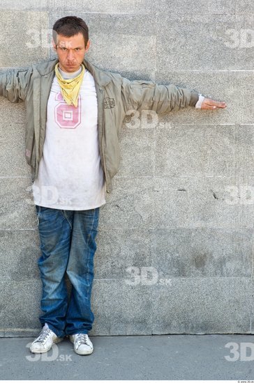 Whole Body Man T poses Casual Average Street photo references