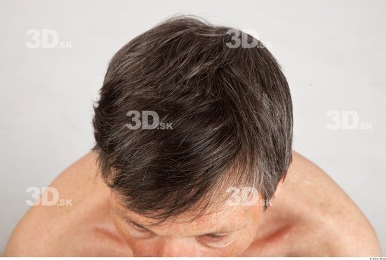 Head Man White Slim Wrinkles Male Studio Poses