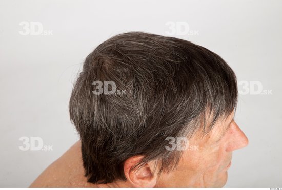 Head Man White Slim Wrinkles Male Studio Poses