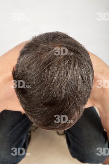 Head Man White Slim Wrinkles Male Studio Poses