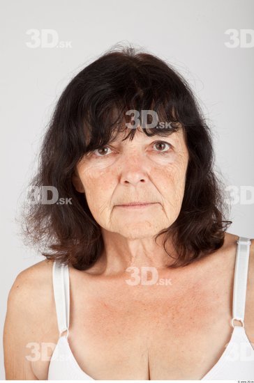 Head Woman White Slim Wrinkles Female Studio Poses