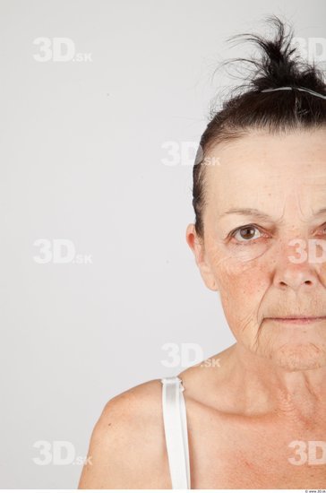 Head Woman White Slim Wrinkles Female Studio Poses