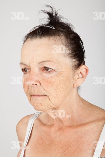 Head Woman White Slim Wrinkles Female Studio Poses