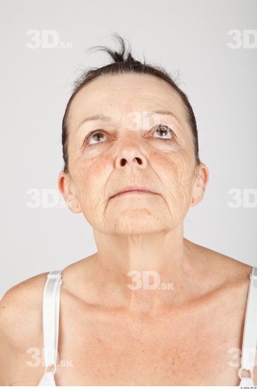 Head Woman White Slim Wrinkles Female Studio Poses