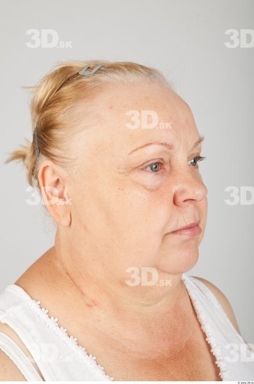 Head Woman White Chubby Wrinkles Female Studio Poses