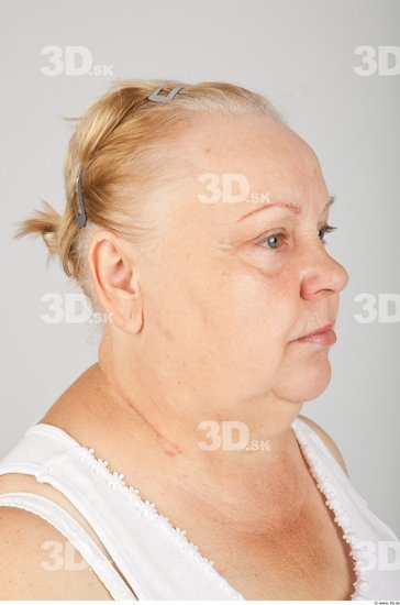 Head Woman White Chubby Wrinkles Female Studio Poses