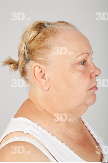 Head Woman White Chubby Wrinkles Female Studio Poses