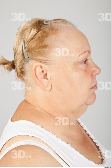 Head Woman White Chubby Wrinkles Female Studio Poses