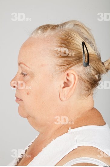 Head Woman White Chubby Wrinkles Female Studio Poses