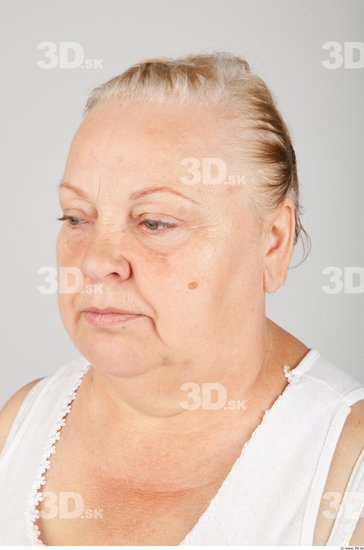 Head Woman White Chubby Wrinkles Female Studio Poses