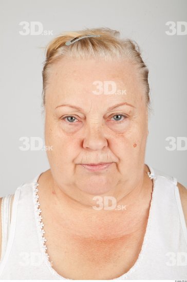 Head Woman White Chubby Wrinkles Female Studio Poses