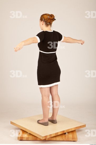 Whole Body Woman T poses Formal Dress Slim Studio photo references