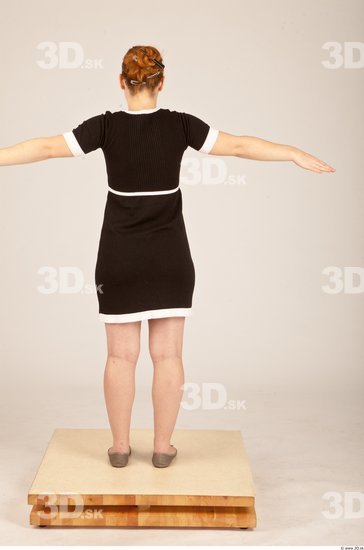 Whole Body Woman T poses Formal Dress Slim Studio photo references