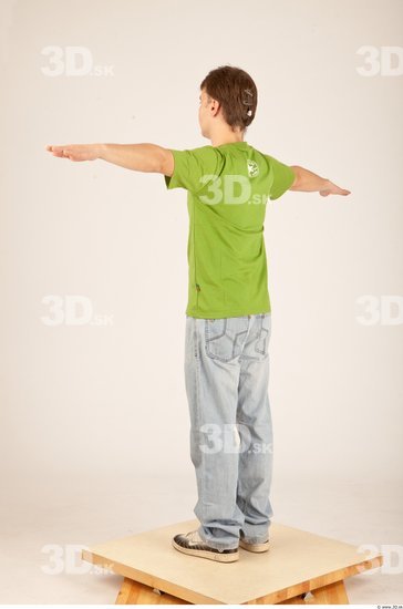 Whole Body Man T poses Casual Average Studio photo references