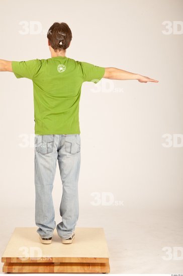 Whole Body Man T poses Casual Average Studio photo references