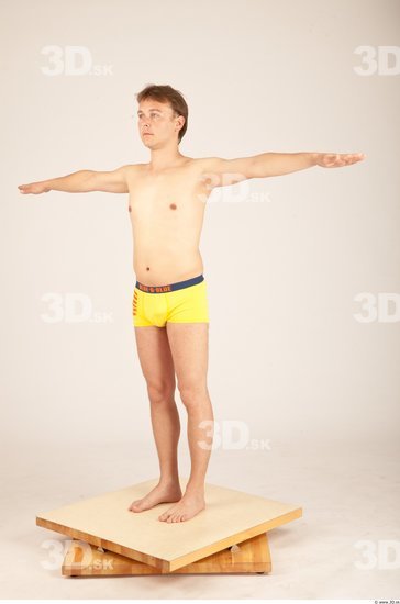 Whole Body Man T poses Casual Underwear Shorts Average Studio photo references