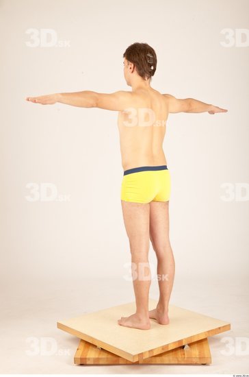 Whole Body Man T poses Casual Underwear Shorts Average Studio photo references