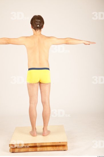 Whole Body Man T poses Casual Underwear Shorts Average Studio photo references