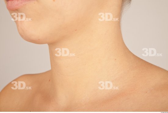 Neck Whole Body Woman Casual Slim Studio photo references