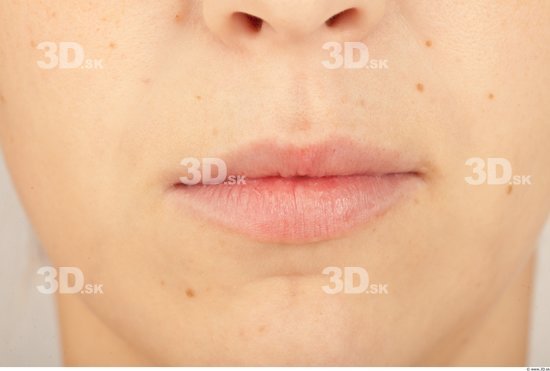 Mouth Whole Body Woman Casual Slim Studio photo references