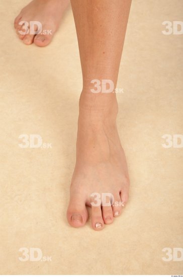 Foot Whole Body Woman Casual Slim Studio photo references