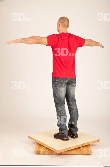 Whole Body Man T poses Casual Athletic Studio photo references