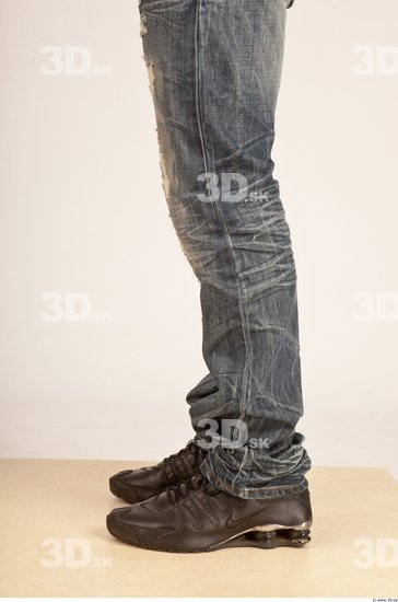 Whole Body Man Casual Jeans Athletic Studio photo references