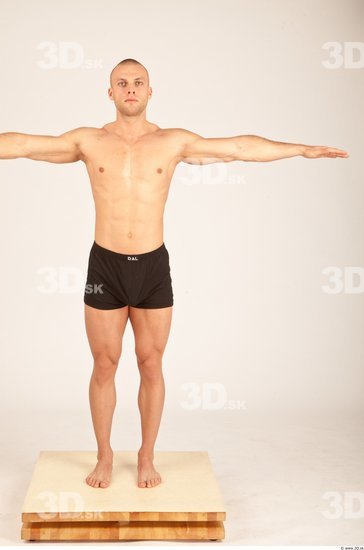 Whole Body Man T poses Casual Underwear Athletic Studio photo references