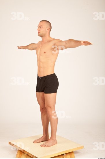 Whole Body Man T poses Casual Underwear Athletic Studio photo references