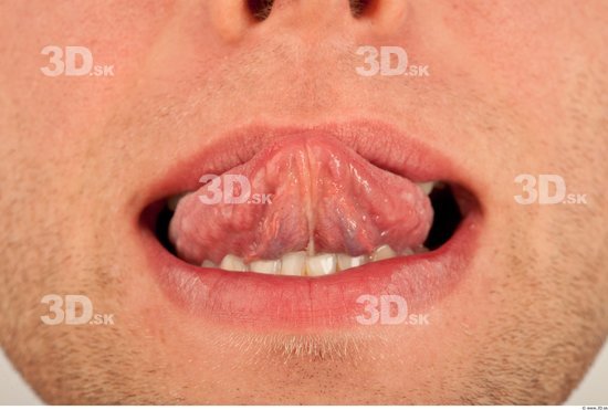 Whole Body Tongue Man Casual Athletic Studio photo references